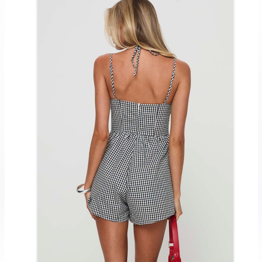 Princess Polly Trynia Gingham Cotton Romper New! - Picture 4 of 13